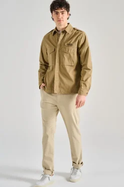 Camicia filed shirt 100% cotone marrone