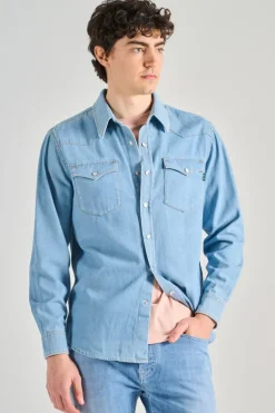 Camicia lamb texana cotone blu