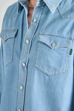 Camicia lamb texana cotone blu