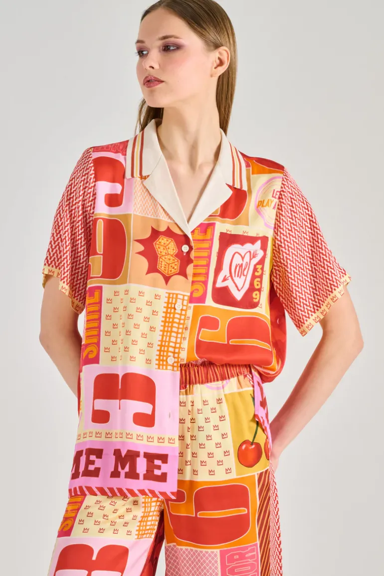 Camicia lilian tessuto rosso