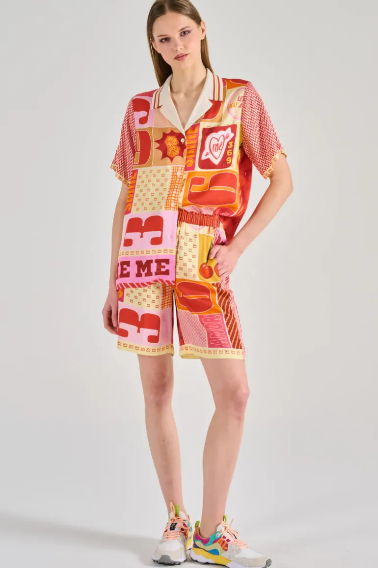 Camicia lilian tessuto rosso