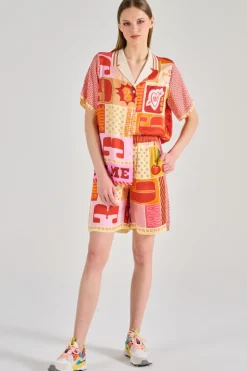 Camicia lilian tessuto rosso