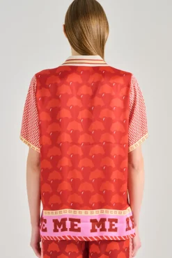 Camicia lilian tessuto rosso