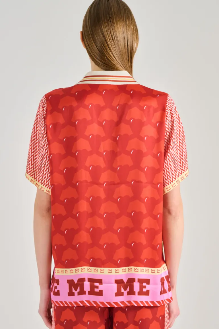 Camicia lilian tessuto rosso