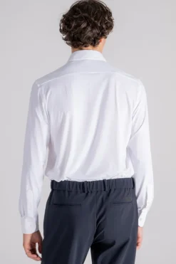 Camicia oxford elasticizzata bianco