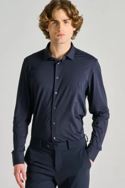 Camicia oxford tessuto blu