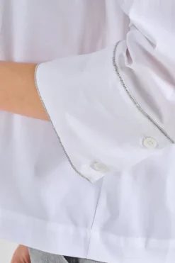 Camicia popeline stretch bianco