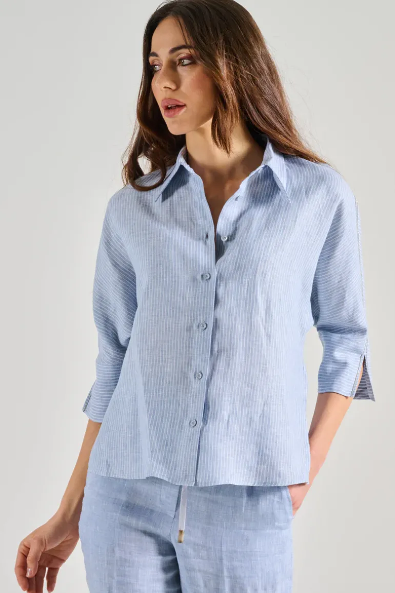 Camicia tela leggera azzurro