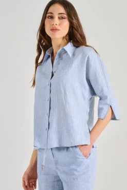 Camicia tela leggera azzurro