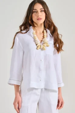 Camicia tela leggera fresca bianco