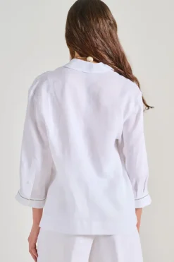 Camicia tela leggera fresca bianco