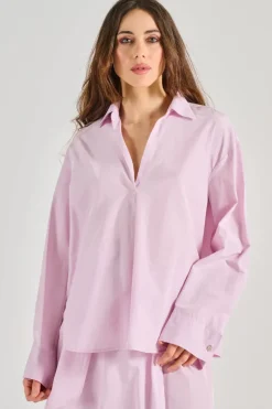 Camicie taffetas rosa