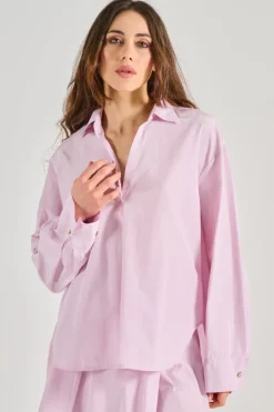 Camicie taffetas rosa