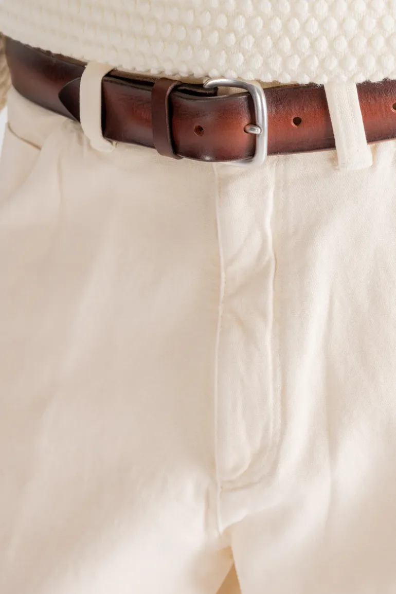 Cintura bull soft in cuoio marrone