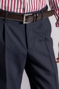 Cintura classica marrone uomo