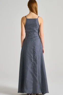 Co.go abito mini pois tessuto nero