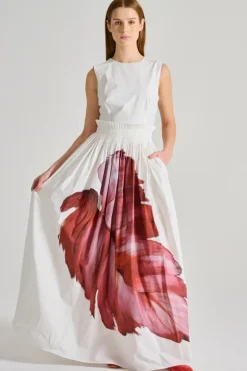 Co.go abito only leaf tessuto bianco