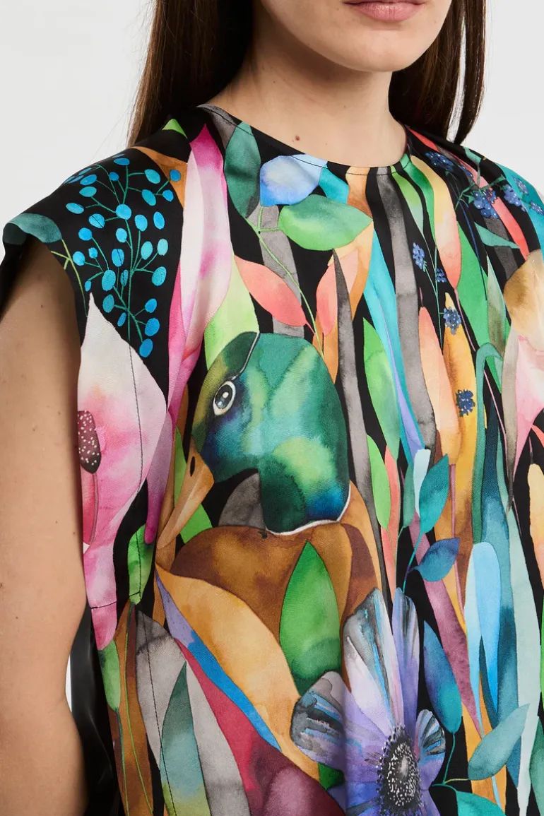 Co.go blusa multicolor 100% se