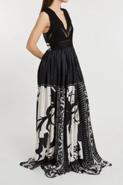 Co.go crochet foulard dress 100% se multicolor