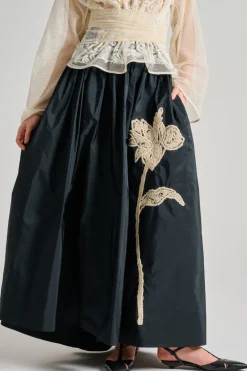 Co.go gonna only flower tessuto nero