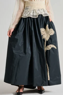 Co.go gonna only flower tessuto nero