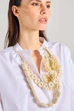 Collana doppio giro metallo a06-02