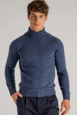 Dolcevita sella blu uomo