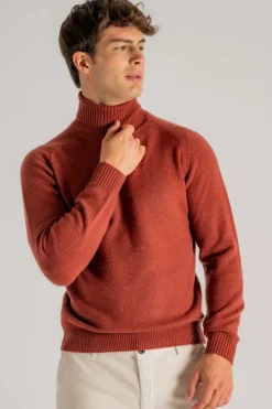 Dolcevita sella marrone uomo