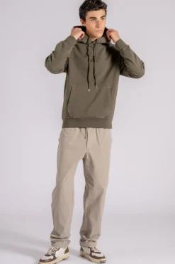 Felpa 100% cotone verde