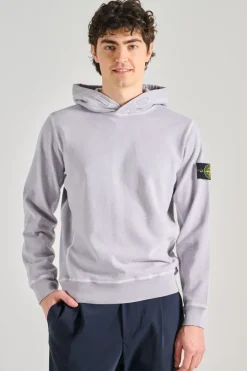 Felpa con cappuccio cotone viola