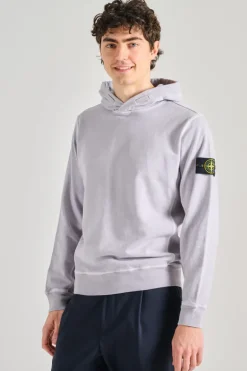 Felpa con cappuccio cotone viola