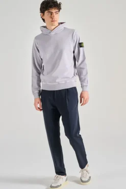 Felpa con cappuccio cotone viola