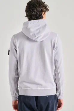 Felpa con cappuccio cotone viola