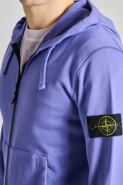 Felpa con cappuccio cotone viola