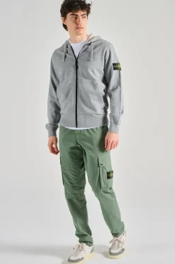 Felpa con cappuccio cotone verde