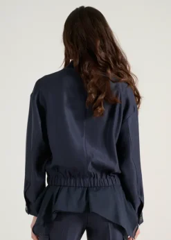 Felpa gabardina lucida blu