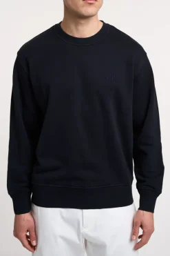 Felpa girocollo 100% co blu