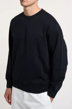 Felpa girocollo 100% co blu