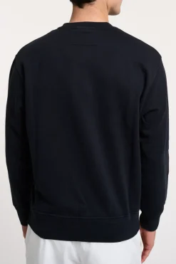 Felpa girocollo 100% co blu