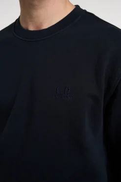 Felpa girocollo 100% co blu