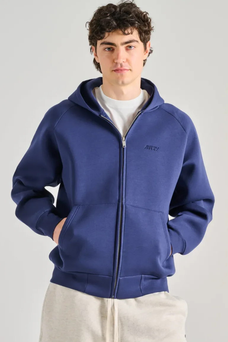 Felpa jacket main blu