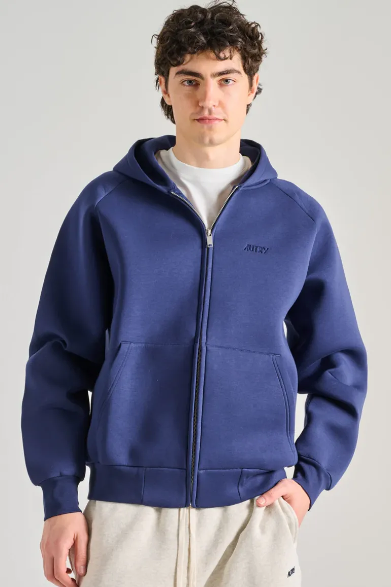 Felpa jacket main blu