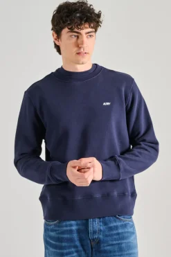 Felpa main cotone blu