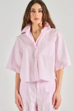 Forte forte camicia popelin cotone rosa