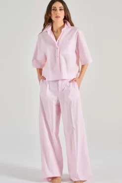 Forte forte camicia popelin cotone rosa