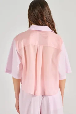 Forte forte camicia popelin cotone rosa