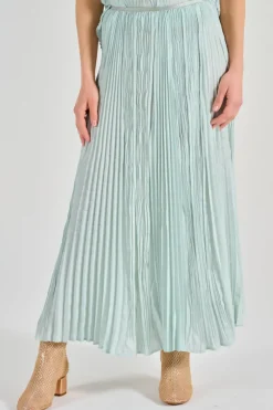 Forte forte gonna ecoviscose pliss azzurro