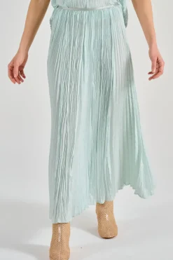 Forte forte gonna ecoviscose pliss azzurro