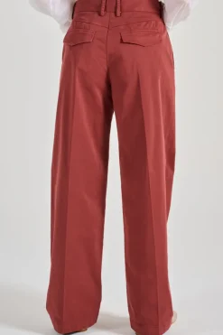 Forte forte pantaloni cotone marrone