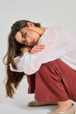 Forte forte pantaloni cotone marrone